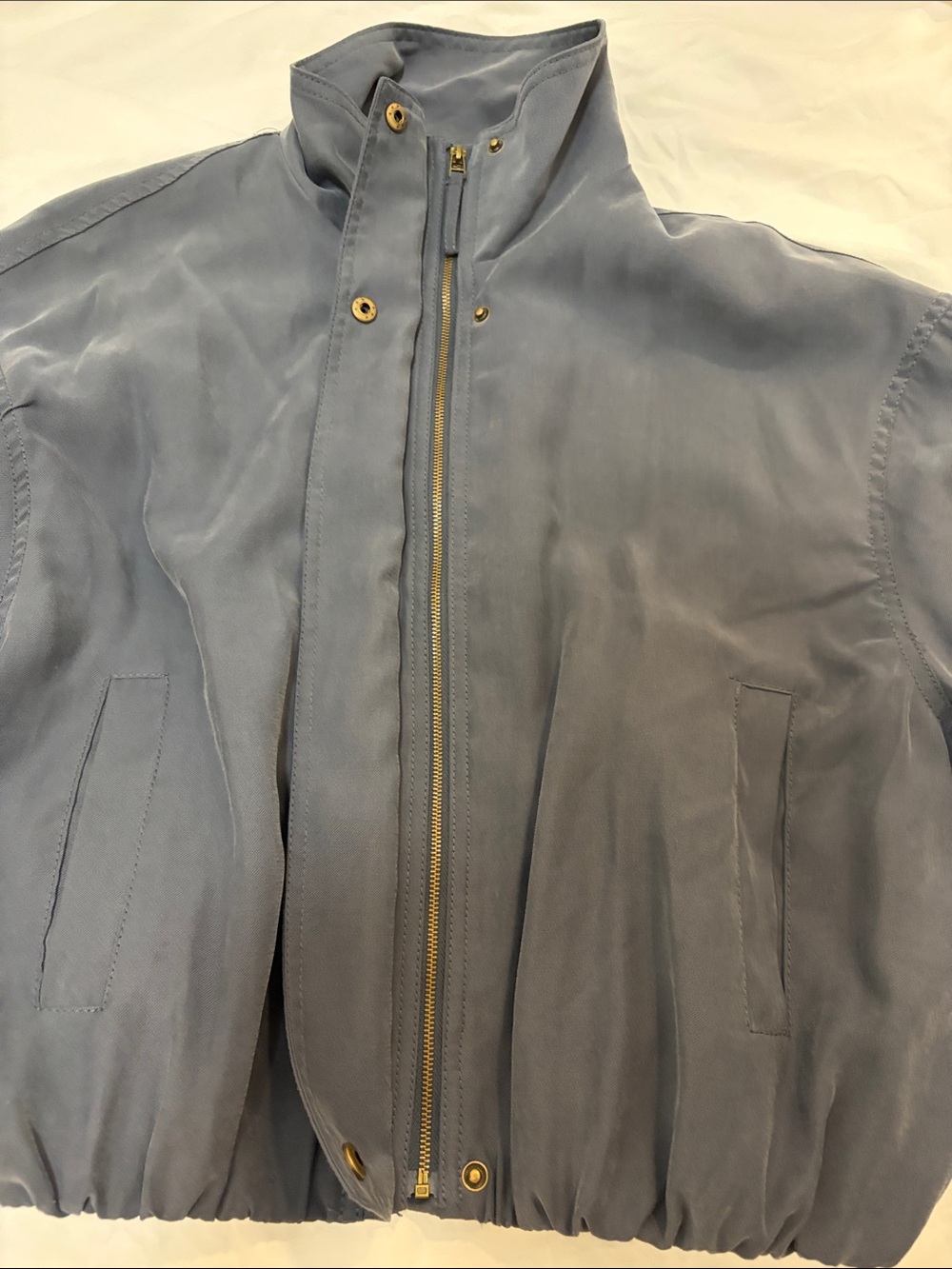 Max Studio Slate Gray/Blue Bomber Jacket - Picture 4 of 9